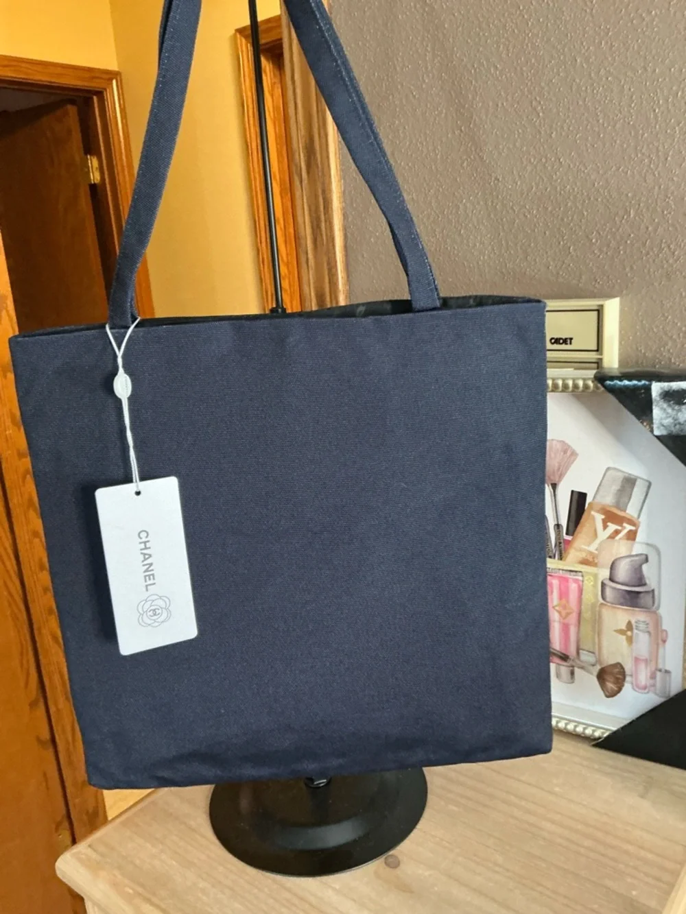 CHANEL Black and White Graphic Canvas Tote GWP - Picture 2 of 15